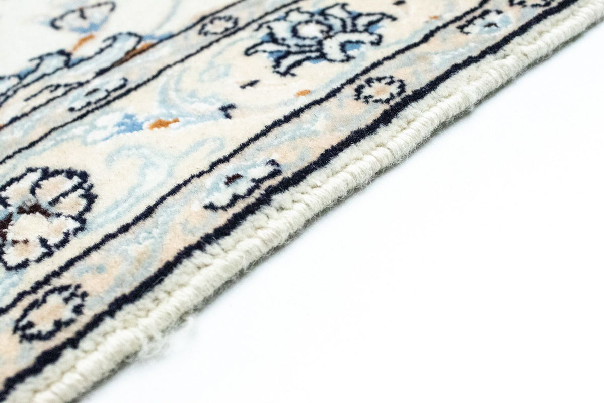 Alfombra de pasillo Alfombra Persa - Nain - Real - 295 x 81 cm - blanco natural