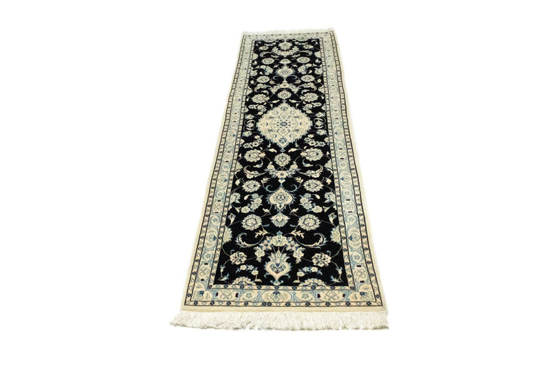 Alfombra de pasillo Alfombra persa - Nain - 215 x 57 cm - azul oscuro