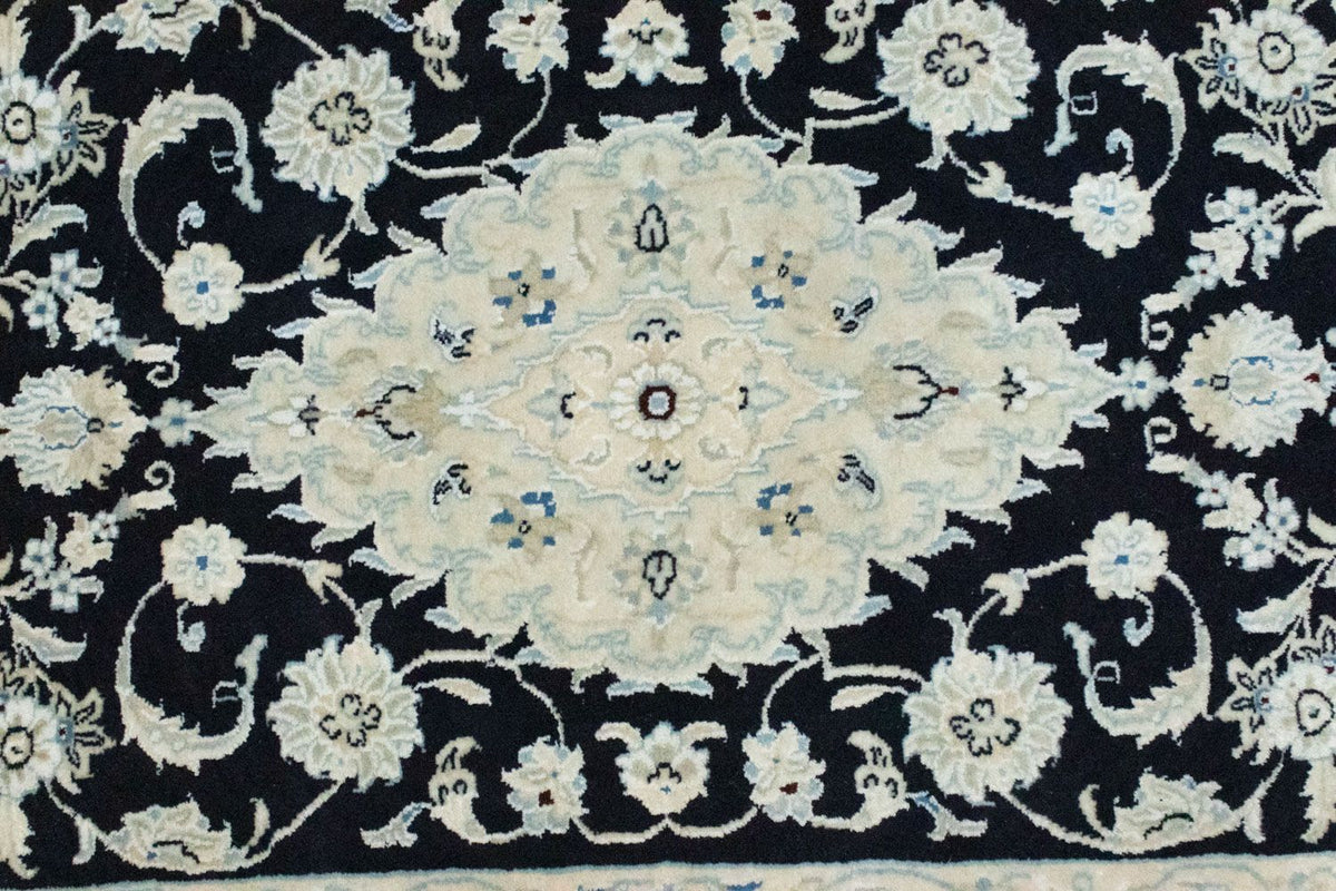 Alfombra de pasillo Alfombra persa - Nain - 203 x 70 cm - azul oscuro