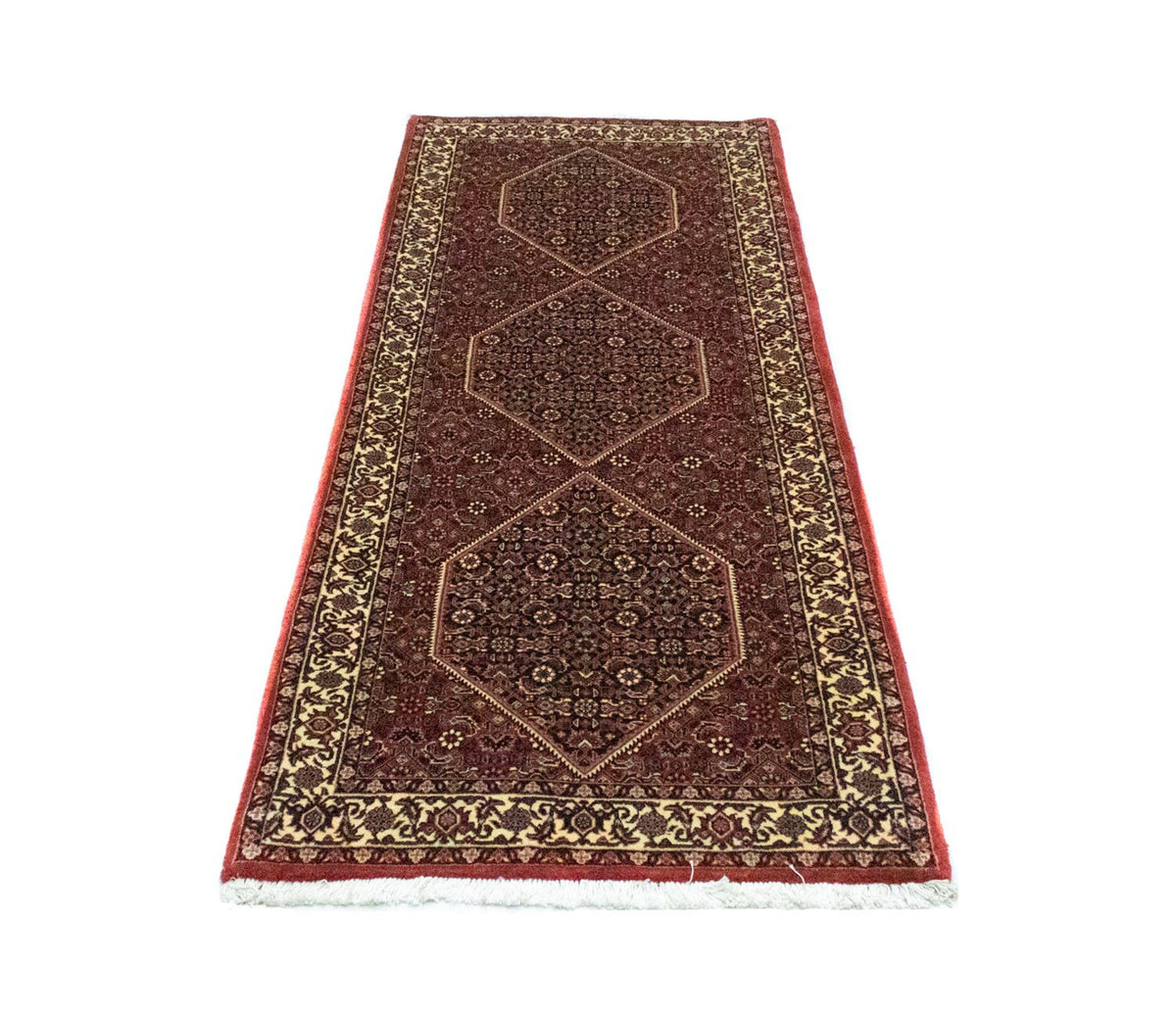 Alfombra de pasillo Alfombra persa - Bidjar - 195 x 75 cm - rojo