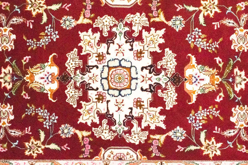 Alfombra de pasillo Alfombra Persa - Tabriz - Real - 202 x 81 cm - rojo