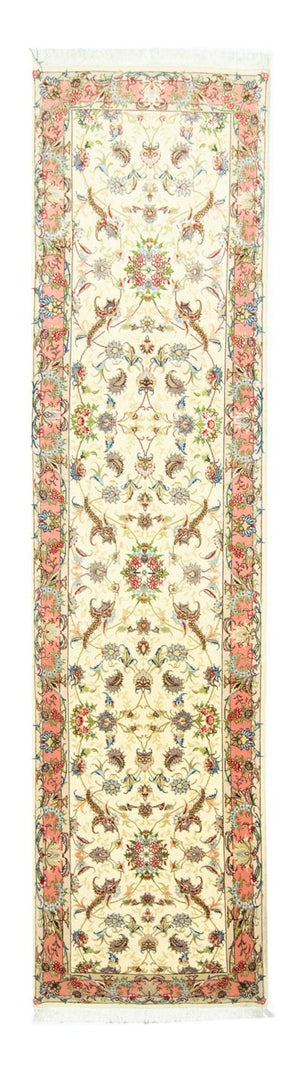 Alfombra de pasillo Alfombra Persa - Tabriz - Real - 317 x 78 cm - beige