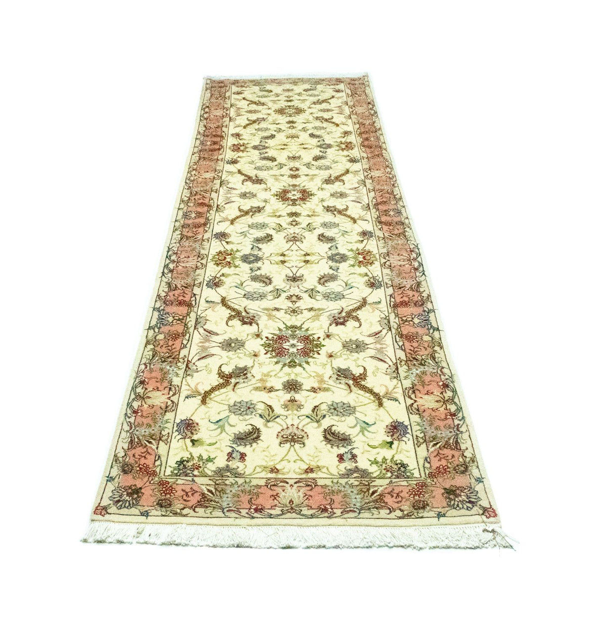 Alfombra de pasillo Alfombra Persa - Tabriz - Real - 317 x 78 cm - beige