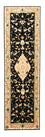 Alfombra de pasillo Alfombra Persa - Tabriz - Real - 294 x 85 cm - negro