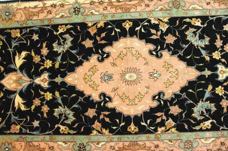 Alfombra de pasillo Alfombra Persa - Tabriz - Real - 294 x 85 cm - negro