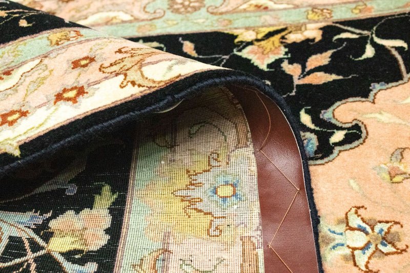 Alfombra de pasillo Alfombra Persa - Tabriz - Real - 294 x 85 cm - negro