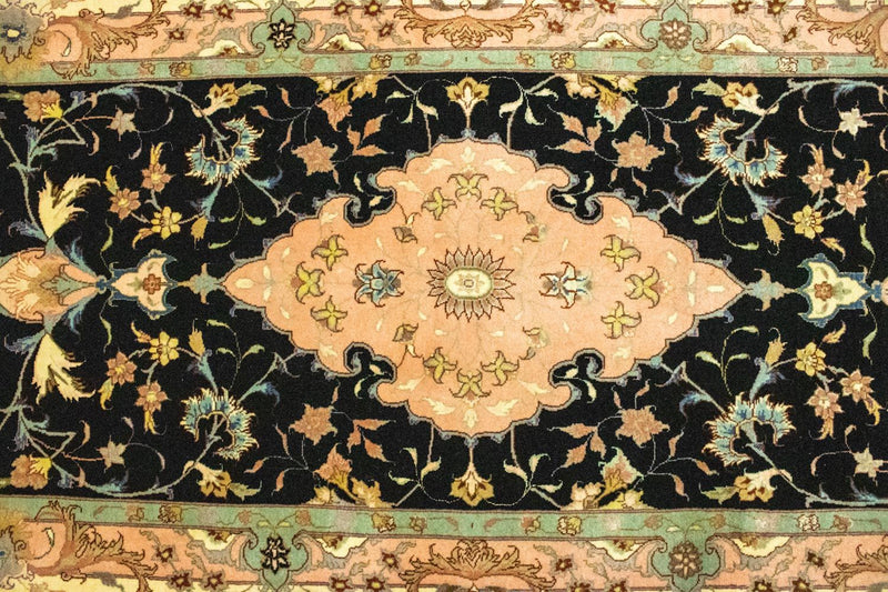 Alfombra de pasillo Alfombra Persa - Tabriz - Real - 290 x 84 cm - negro