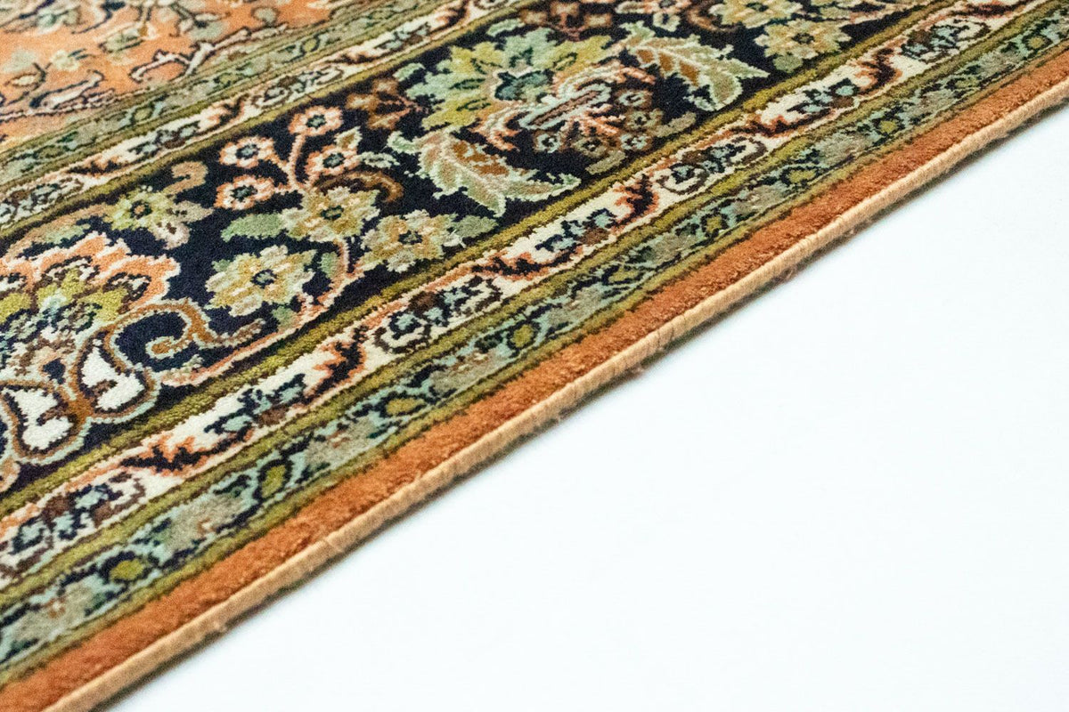 Alfombra de seda - Seda de Cachemira - 181 x 130 cm - óxido