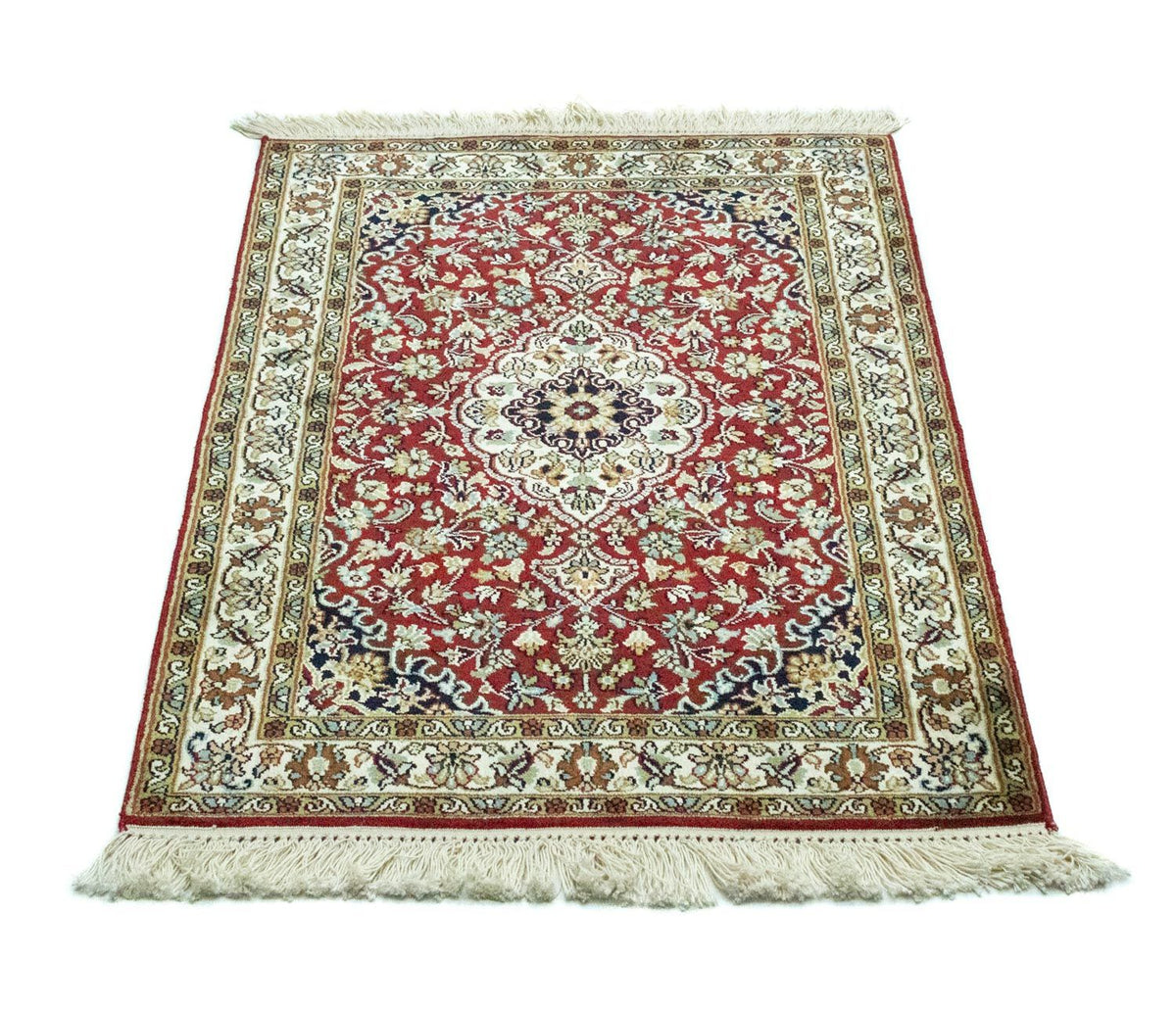 Alfombra de seda - Seda de Cachemira - 95 x 63 cm - rojo