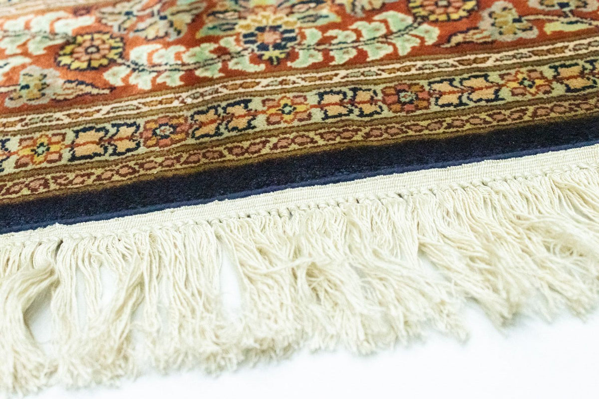 Alfombra de seda - Seda de Cachemira forma especial - 127 x 125 cm - azul