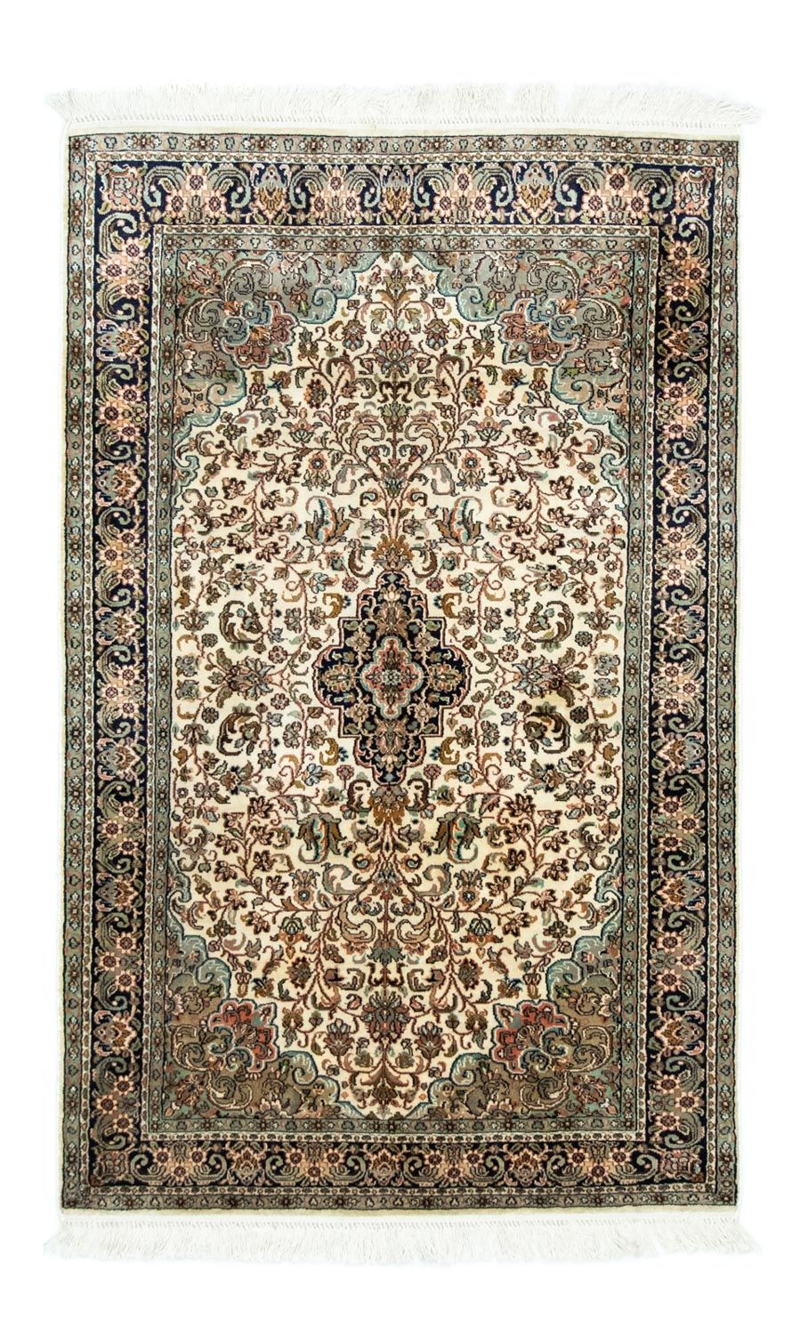 Alfombra de seda - Seda de Cachemira - 150 x 95 cm - beige