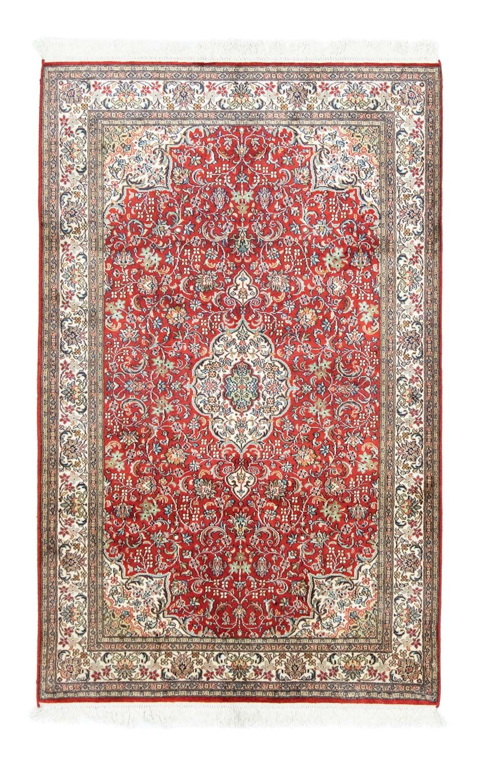 Alfombra de seda - Seda de Cachemira - 159 x 100 cm - rojo