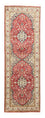 Alfombra de pasillo Alfombra de seda - Seda de Cachemira - 237 x 80 cm - rojo