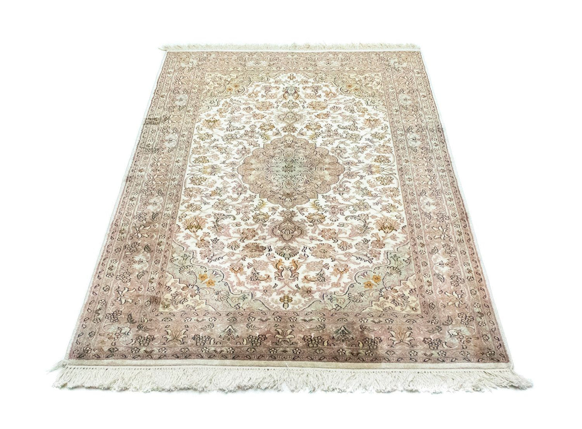 Alfombra de seda - Seda de Cachemira - 159 x 94 cm - beige