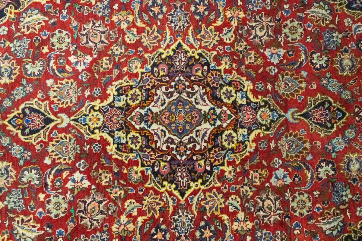 Alfombra persa - Keshan - 214 x 144 cm - rojo