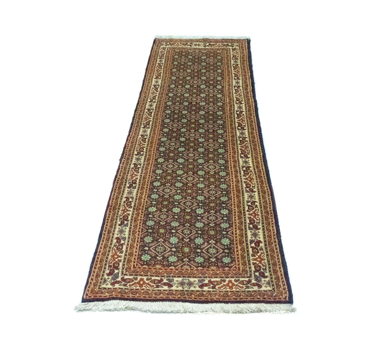 Alfombra de pasillo Alfombra persa - Bidjar - 197 x 57 cm - azul