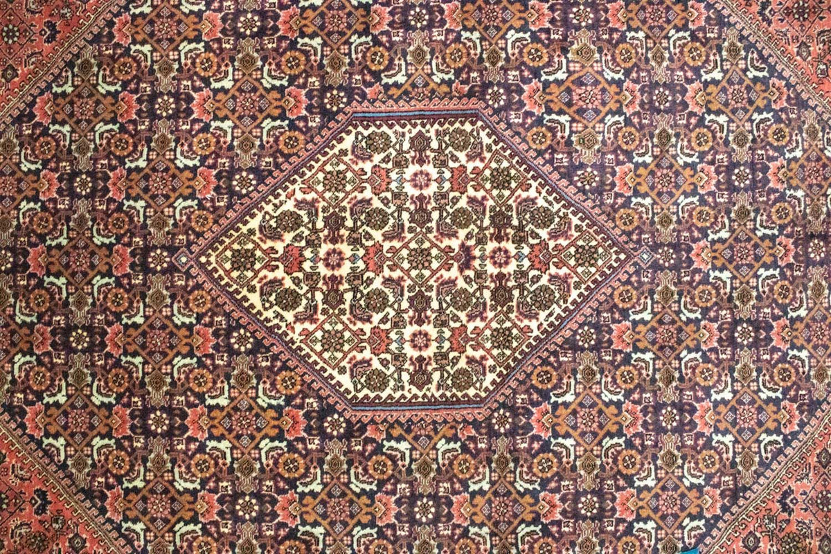 Alfombra persa - Bidjar - 314 x 208 cm - azul