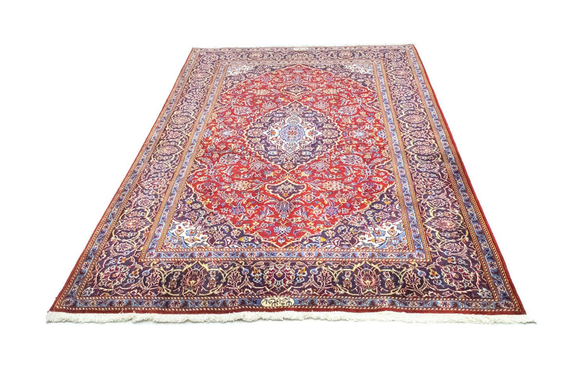 Alfombra persa - Keshan - 222 x 140 cm - rojo