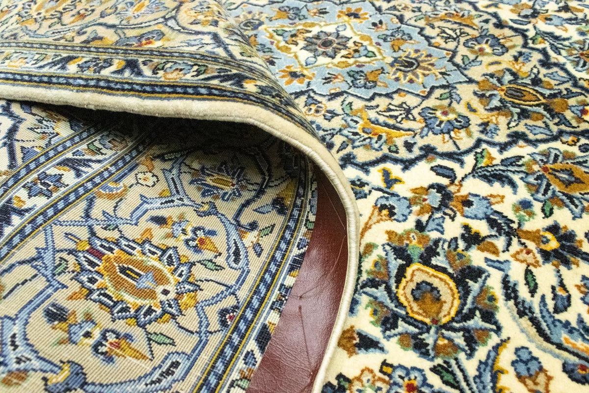 Alfombra persa - Keshan - 210 x 143 cm - beige