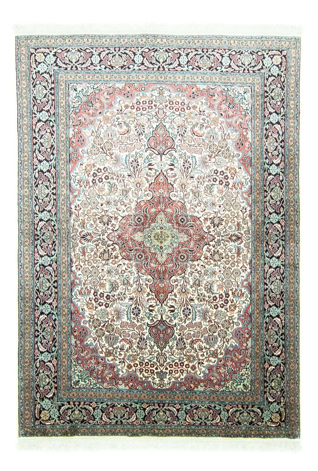Alfombra de seda - Seda de Cachemira - 218 x 153 cm - beige