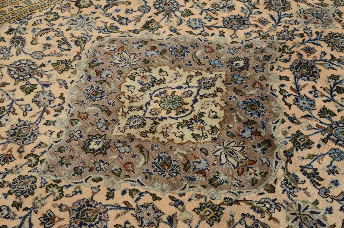 Alfombra persa - Keshan - 341 x 237 cm - beige