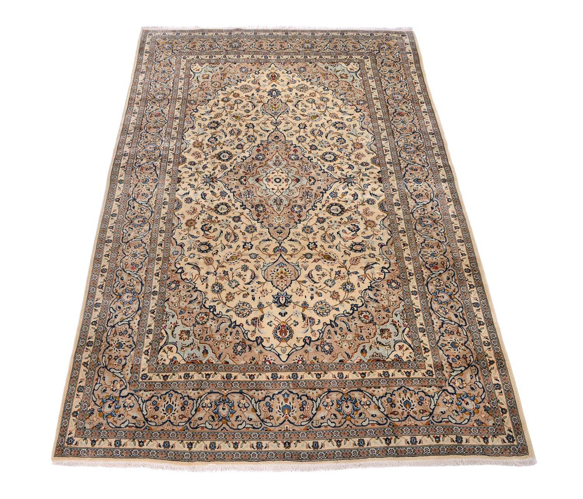 Alfombra persa - Keshan - 379 x 241 cm - beige