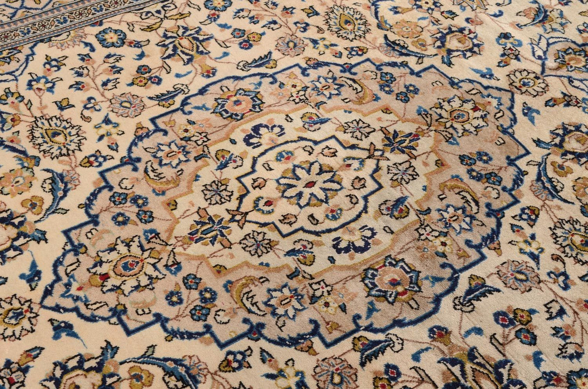 Alfombra persa - Keshan - 305 x 198 cm - beige