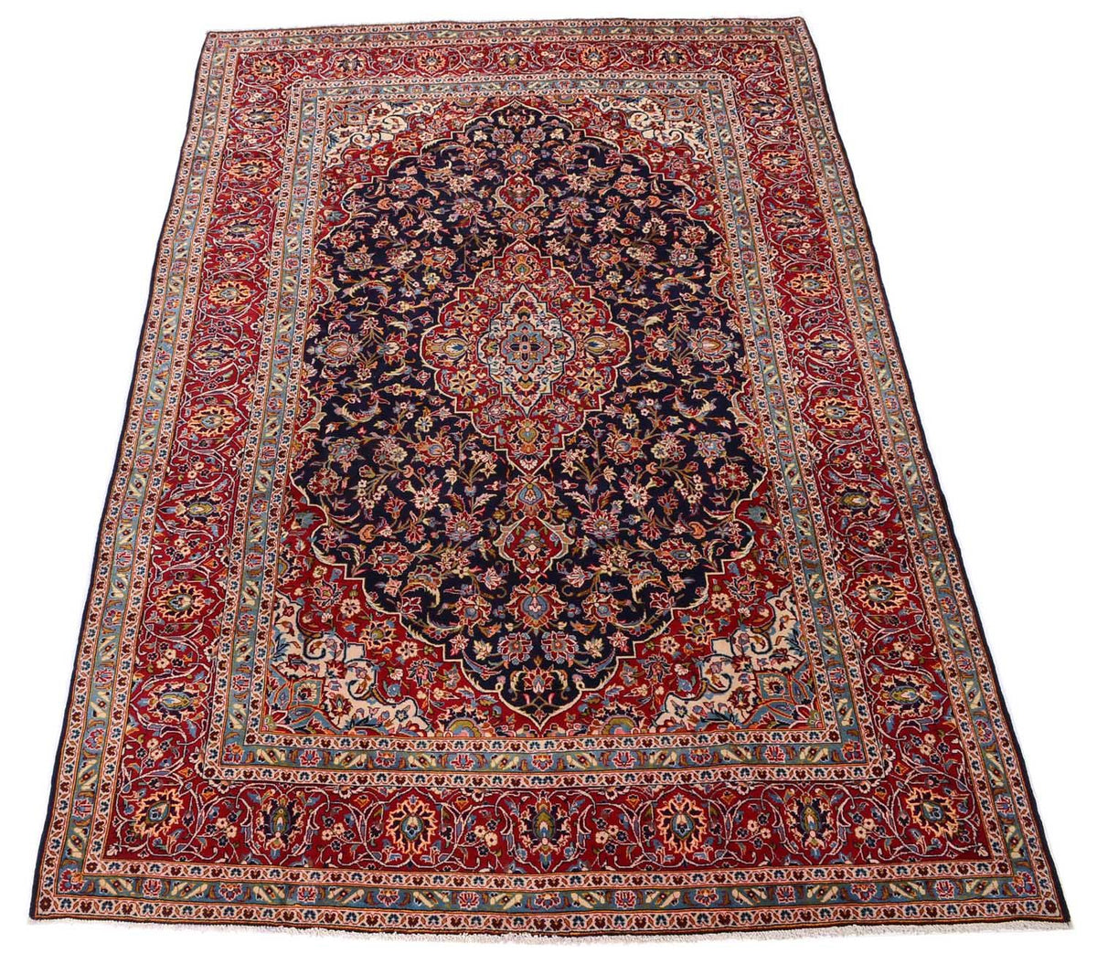 Alfombra persa - Keshan - 368 x 246 cm - azul