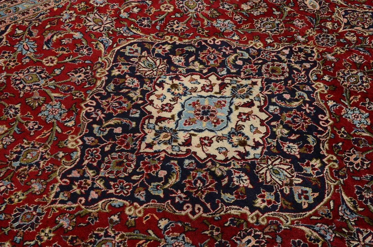 Alfombra persa - Keshan - 357 x 246 cm - rojo