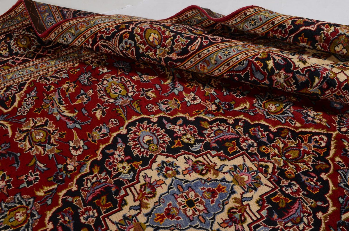 Alfombra persa - Keshan - 342 x 251 cm - rojo