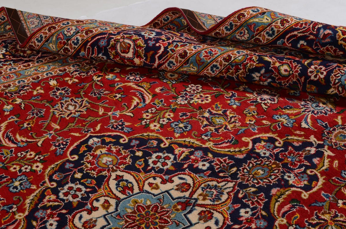 Alfombra persa - Keshan - 380 x 254 cm - rojo