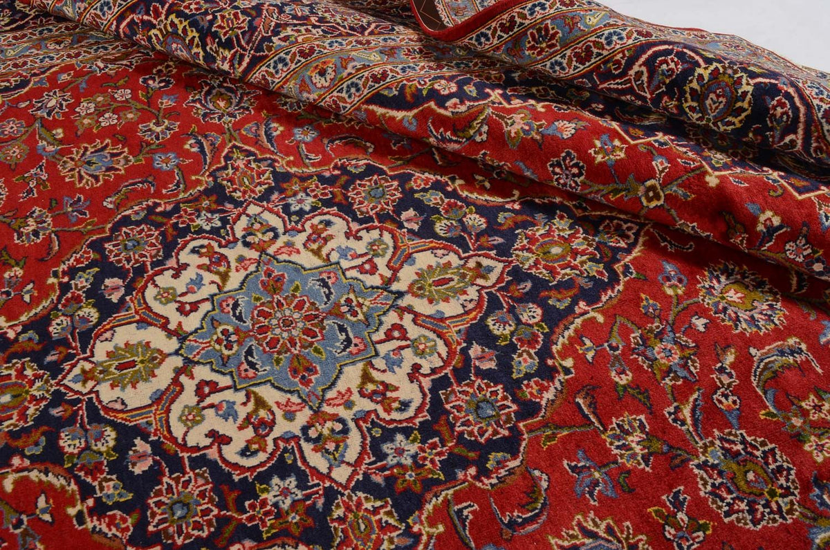 Alfombra persa - Keshan - 349 x 239 cm - rojo