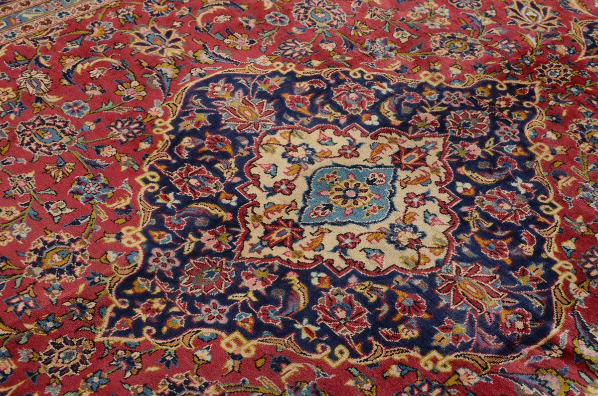 Alfombra persa - Keshan - 344 x 243 cm - rojo