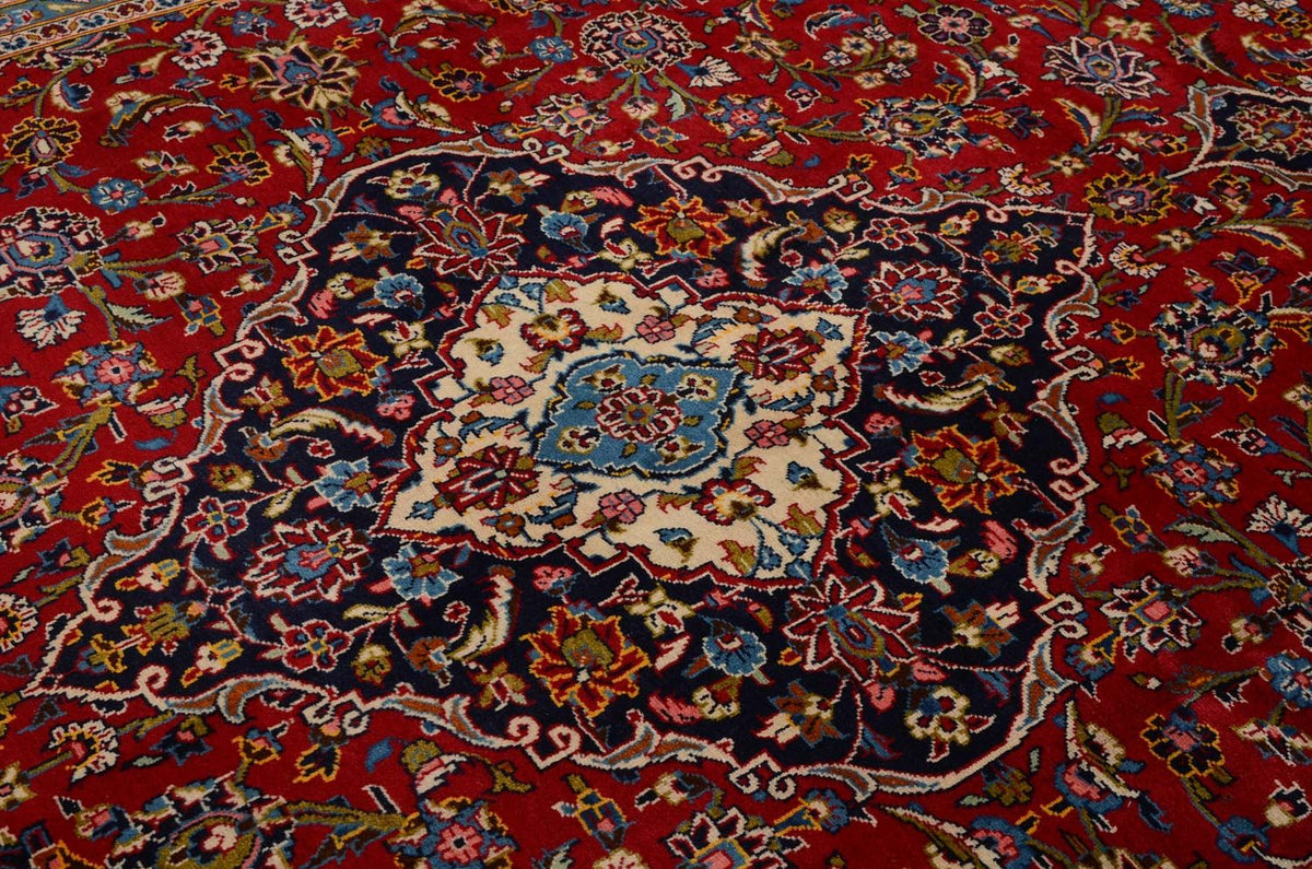 Alfombra persa - Keshan - 365 x 253 cm - rojo