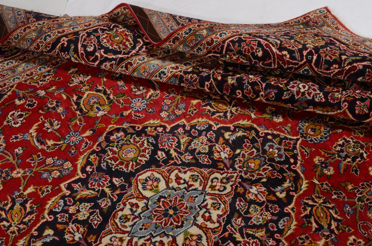 Alfombra persa - Keshan - 342 x 246 cm - rojo