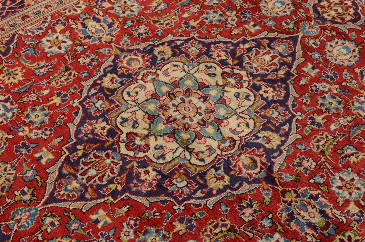 Alfombra persa - Keshan - 315 x 197 cm - rojo