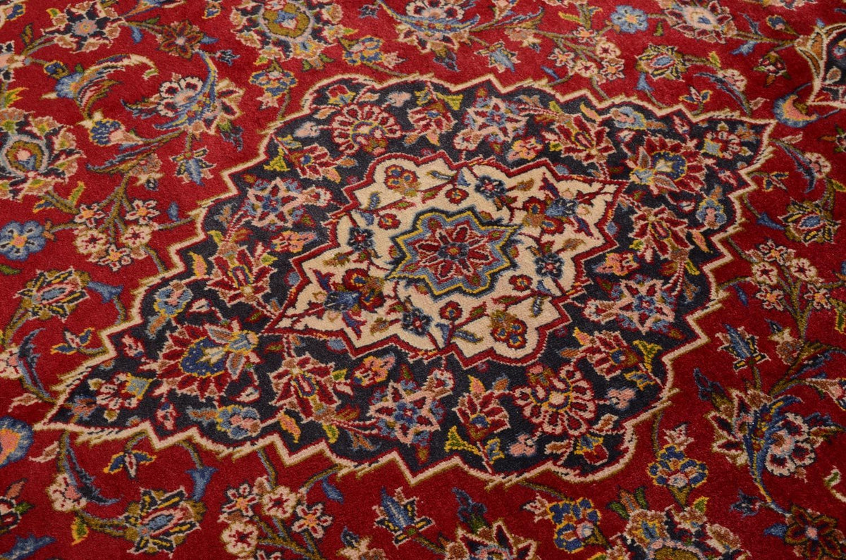 Alfombra persa - Keshan - 300 x 199 cm - rojo