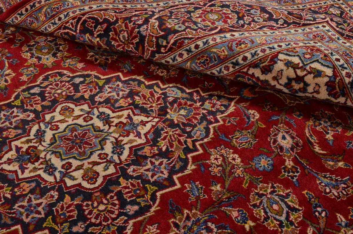 Alfombra persa - Keshan - 300 x 199 cm - rojo