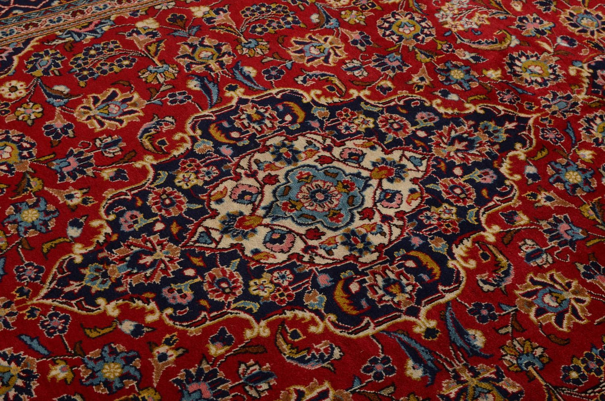 Alfombra persa - Keshan - 300 x 200 cm - rojo