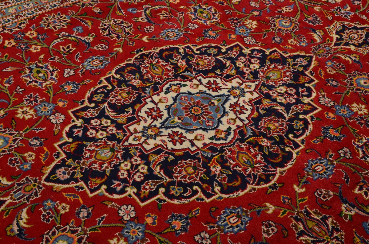 Alfombra persa - Keshan - 360 x 255 cm - rojo