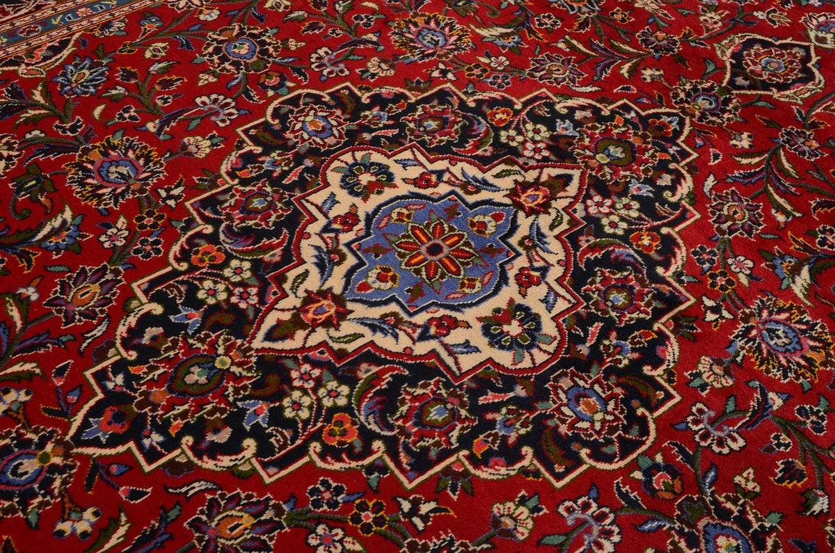 Alfombra persa - Keshan - 370 x 255 cm - rojo