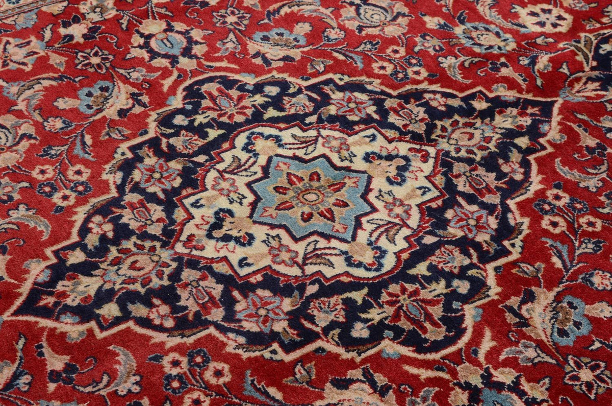 Alfombra persa - Keshan - 297 x 195 cm - rojo