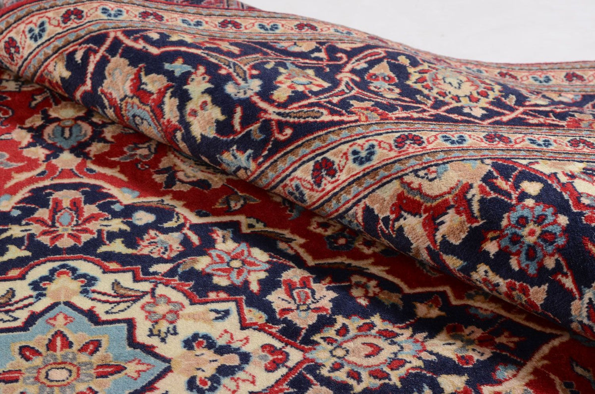 Alfombra persa - Keshan - 297 x 195 cm - rojo