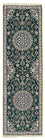 Alfombra de pasillo Alfombra Persa - Nain - Real - 200 x 60 cm - verde oscuro