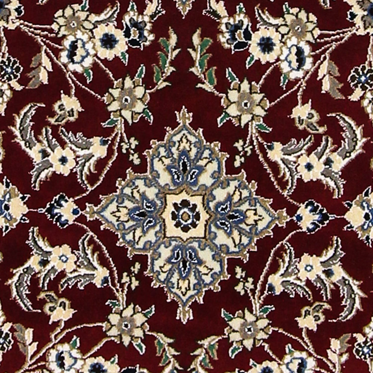 Alfombra de pasillo Alfombra Persa - Nain - Real - 203 x 81 cm - rojo oscuro