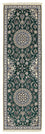 Alfombra de pasillo Alfombra Persa - Nain - Real - 200 x 60 cm - verde oscuro