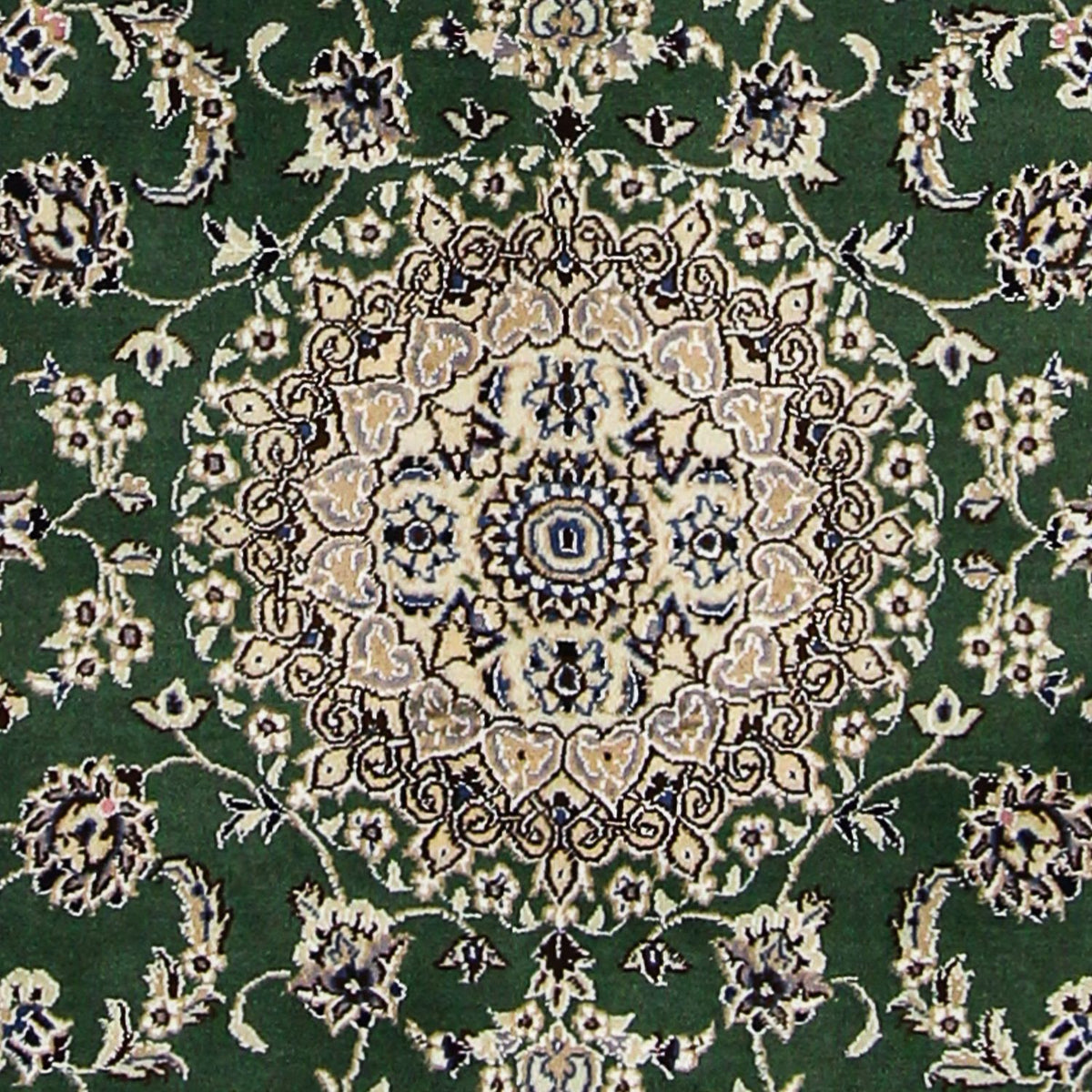 Alfombra Persa - Nain - Real - 180 x 115 cm - verde oscuro