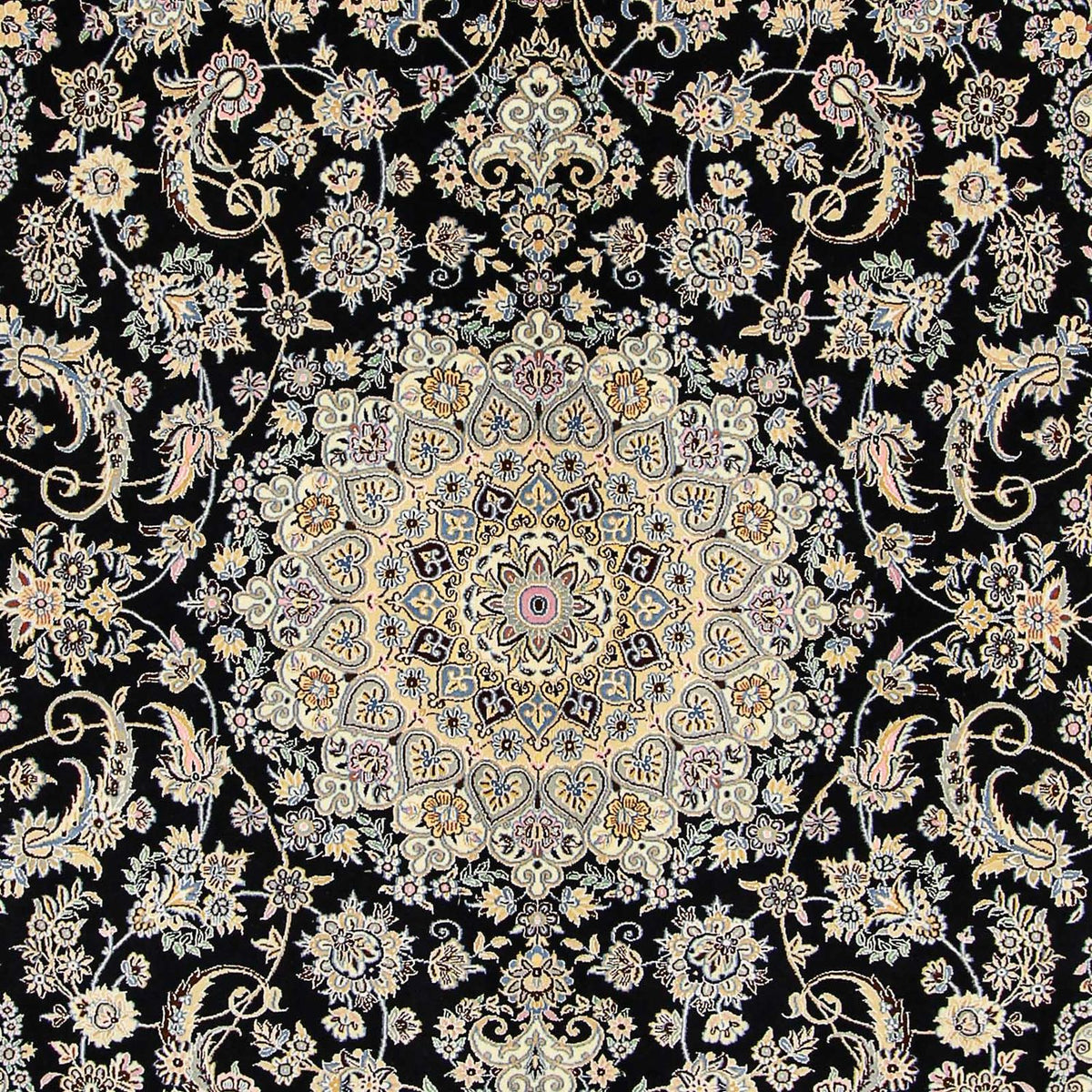 Alfombra Persa - Nain - Real - 350 x 254 cm - azul oscuro