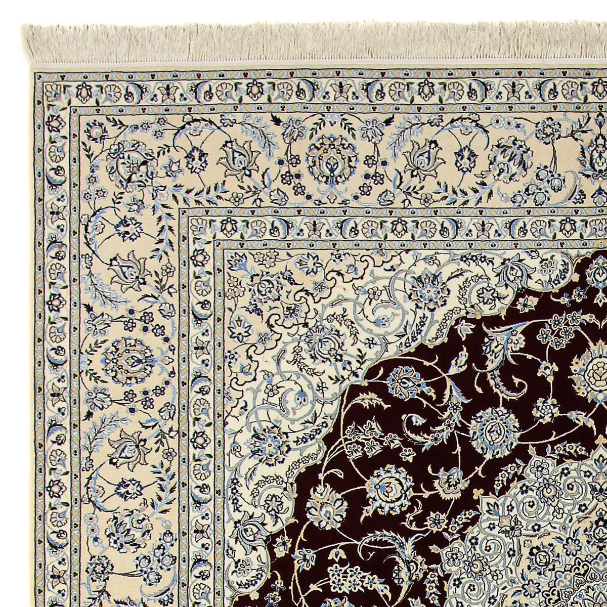 Alfombra Persa - Nain - Prima cuadrado - 260 x 252 cm - azul oscuro