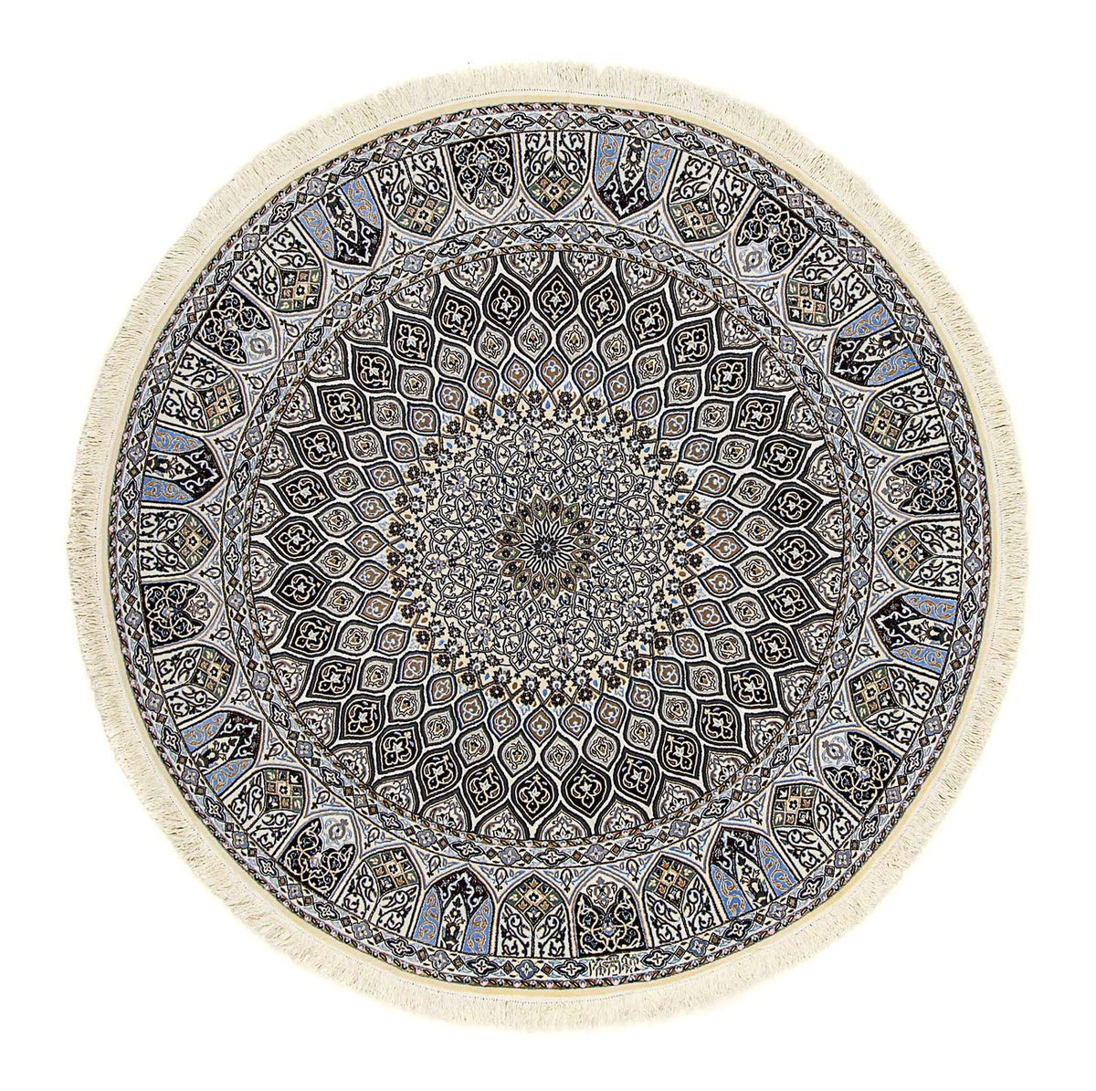 Alfombra Persa - Nain - Prima redondo - 200 x 200 cm - beige